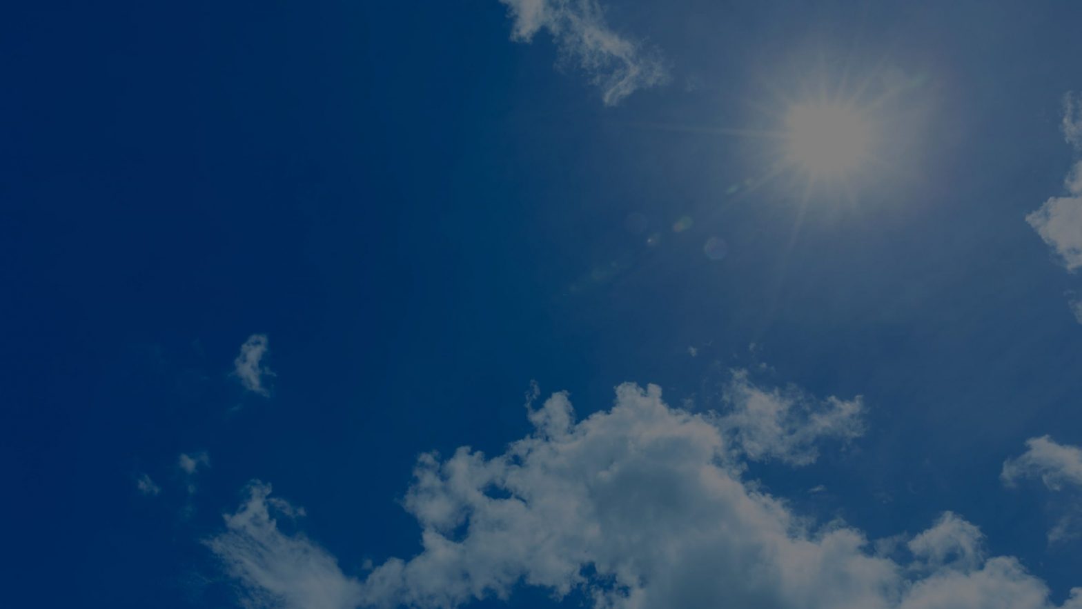 Clear blue skies and sun