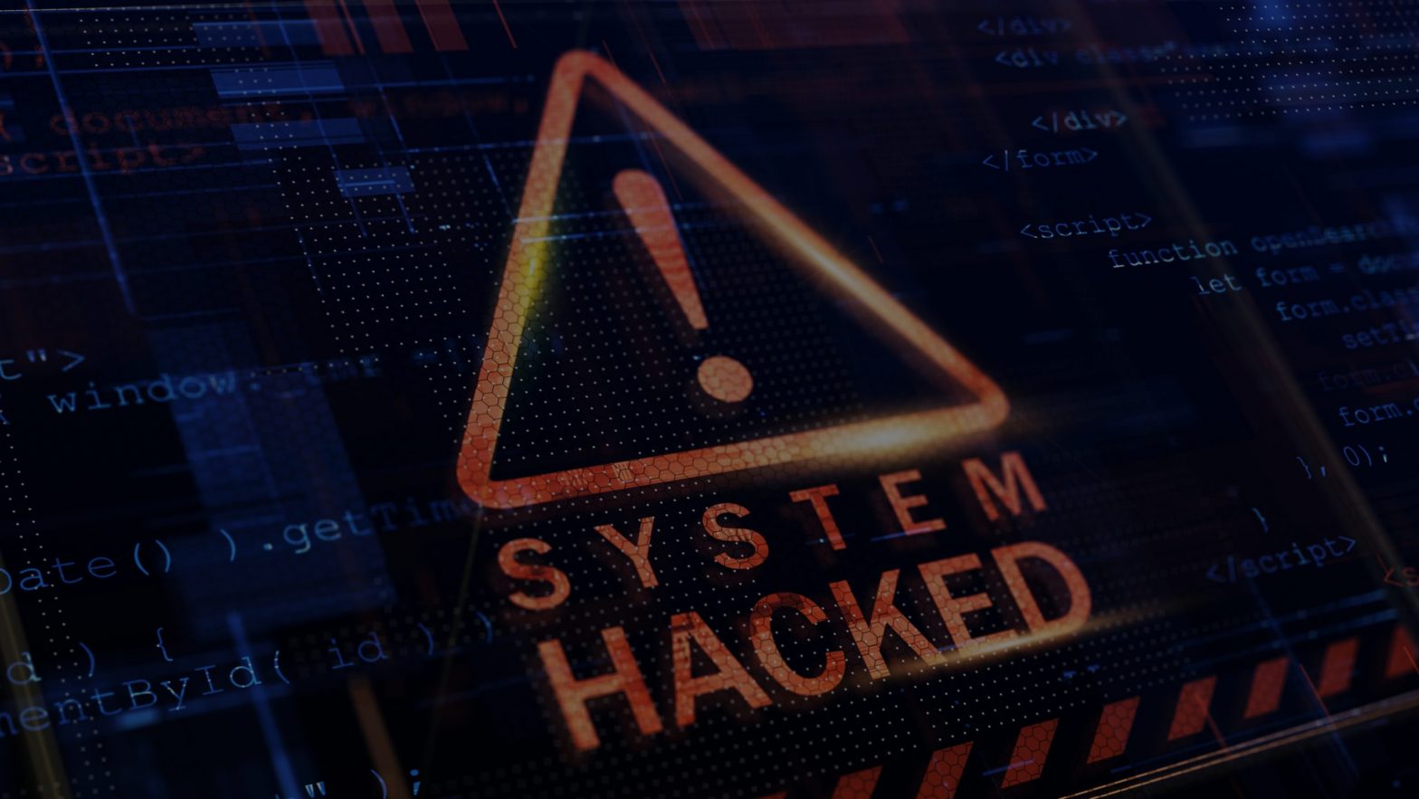 System hacked symbol